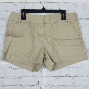J Crew Cotton Chino Broken In Tan Khaki Shorts